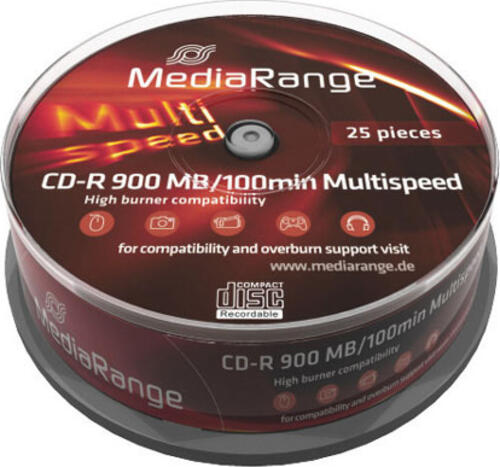 MediaRange MR222 CD-Rohling CD-R 900 MB 25 Stück(e)