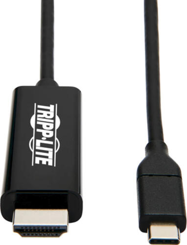 EATON TRIPPLITE USB-C to HDMI Adapter Cable M/M 4K 60Hz 4:4:4 Thunderbolt 3 Compatible Black 3ft. 0,9m