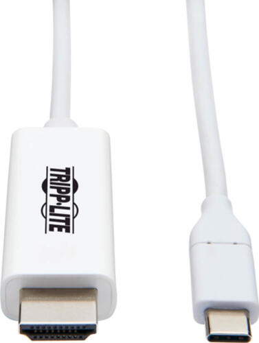 EATON TRIPPLITE USB-C to HDMI Adapter Cable M/M 4K 60 4:4:4 Thunderbolt 3 Compatible White 6ft. 1,8m