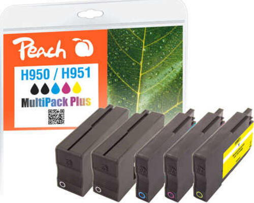 Peach PI300-702 Druckerpatrone 5 Stück(e) Kompatibel Standardertrag Schwarz, Cyan, Magenta, Gelb