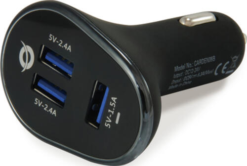 Conceptronic CARDEN 3-Port 31.5W USB-KFZ-Ladegerät