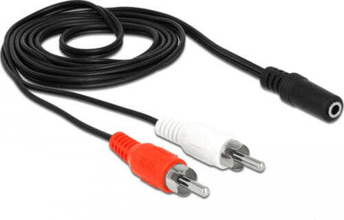 DeLOCK 85808 Audio-Kabel 1,4 m 2 x RCA 3.5mm Schwarz, Rot, Weiß