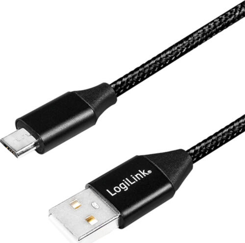 LogiLink CU0143 USB Kabel 0,3 m USB 2.0 USB A Micro-USB B Schwarz