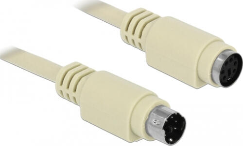 DeLOCK 85804 PS/2-Kabel 5 m 6-p Mini-DIN Beige