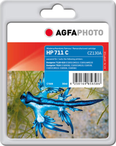 AgfaPhoto APHP711C Druckerpatrone 1 Stück(e) Kompatibel Standardertrag Cyan