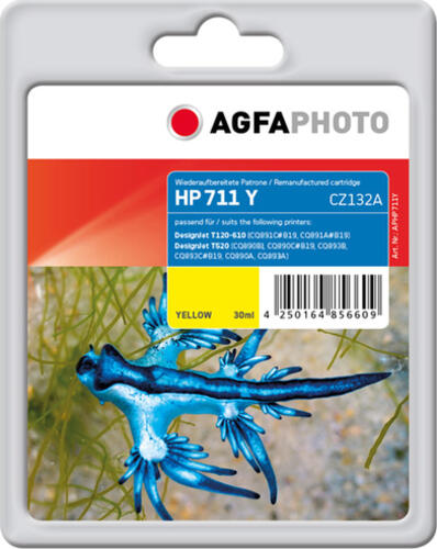 AgfaPhoto APHP711Y Druckerpatrone 1 Stück(e) Kompatibel Standardertrag Gelb