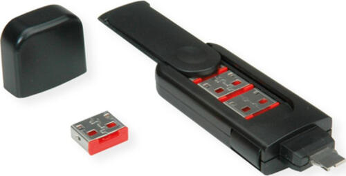 ROLINE 11.02.8330 Schnittstellenblockierung Türblockierschlüssel USB Typ-A Schwarz Kunststoff
