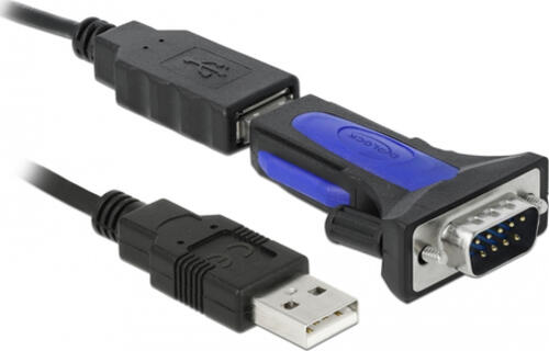 DeLOCK 66280 Serien-Kabel Schwarz 0,8 m USB Typ-A DB-9