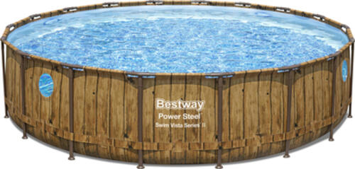 Bestway 56977 Aufstellpool Gerahmter Pool Rund 23062 l Braun