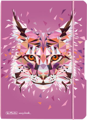 Herlitz Wild Animals Lynx Notizbuch A5 40 Blätter Pink
