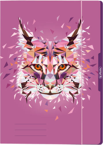 Herlitz Wild Animals Lynx Karton Pink A4
