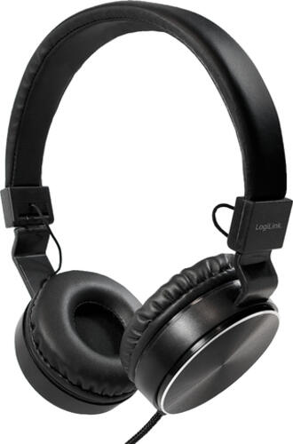 LogiLink HS0049BK Kopfhörer & Headset Kabelgebunden Kopfband Anrufe/Musik Schwarz