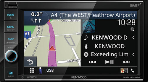 Kenwood DNR4190DABS Auto Media-Receiver Schwarz 200 W Bluetooth