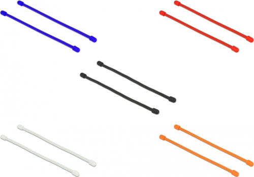 DeLOCK 018971 Kabelbinder Silikon Schwarz, Blau, Orange, Rot, Weiß 10 Stück(e)