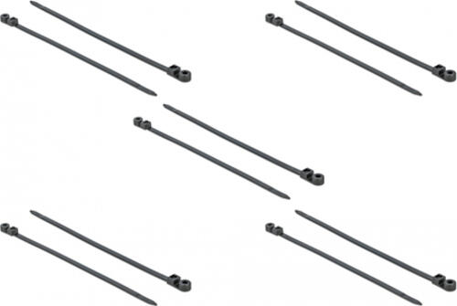 DeLOCK 18953 Kabelbinder Kabelbinder mit paralleler Einführung Polyamid Schwarz 10 Stück(e)