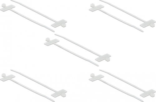 DeLOCK 18955 Kabelbinder Kabelbinder mit paralleler Einführung Polyamid Weiß 10 Stück(e)