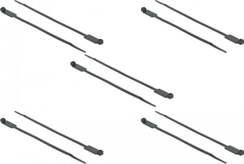 DeLOCK 18960 Kabelbinder Kabelbinder mit paralleler Einführung Polyamid Schwarz 10 Stück(e)