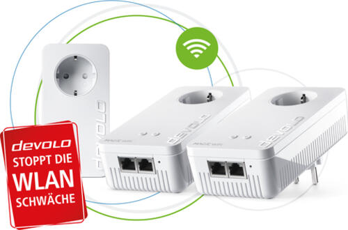 Devolo MAGIC 2 WiFi next Multiroom Kit 2400 Mbit/s Ethernet/LAN WLAN Weiß 3 Stück(e)