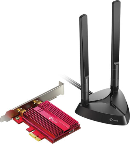 TP-Link AX3000, 2.4GHz/5GHz WLAN, Bluetooth 5.0 LE, PCIe x1
