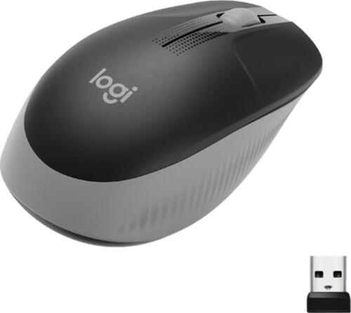 Logitech M190 Full-Size Wireless Mouse grau, USB