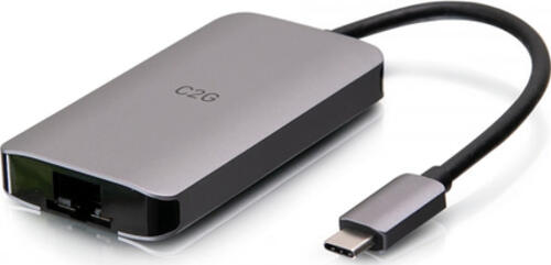 C2G USB-C 4-in-1 Mini-Dock mit HDMI, USB-A, Ethernet und USB-C Power Delivery bis zu 100 W - 4K 30 Hz
