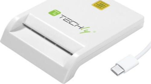 Techly I-CARD-CAM-USB2TYC Smart-Card-Lesegerät Indoor USB USB 2.0 Weiß