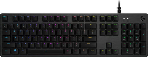 Logitech G G512 CARBON LIGHTSYNC RGB Mechanical Gaming Keyboard with GX Brown switches Tastatur USB Russisch Karbon