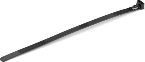 StarTech.com Kabelbinder - 203x4 mm, wiederverwendbar, lösbare Nylonbinder, 22 kg Zugfestigkeit, Innen- und Außenbereich, 94V-2/UL, schwarz, 100 Stück