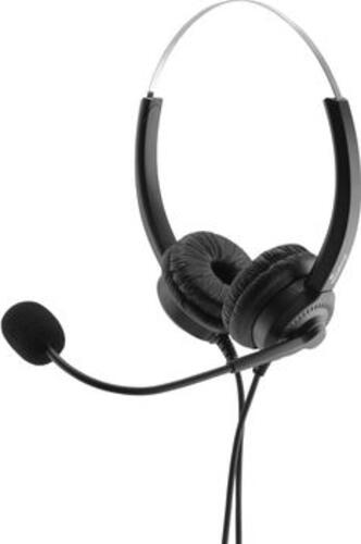 MediaRange MROS304 Kopfhörer & Headset Kabelgebunden Kopfband Büro/Callcenter Schwarz, Silber