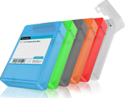 ICY BOX IB-AC602b-6 Beuteltasche Kunststoff Blau, Grün, Grau, Orange, Rot, Weiß