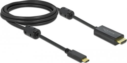 DeLOCK 85970 Videokabel-Adapter 2 m USB Typ-C HDMI Schwarz