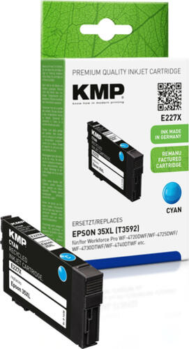 KMP E227X Druckerpatrone 1 Stück(e) Kompatibel Cyan