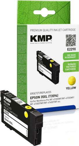 KMP E229X Druckerpatrone 1 Stück(e) Kompatibel Gelb