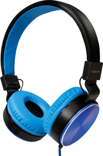 LogiLink HS0049BL Kopfhörer & Headset Kabelgebunden Kopfband Musik Schwarz, Blau