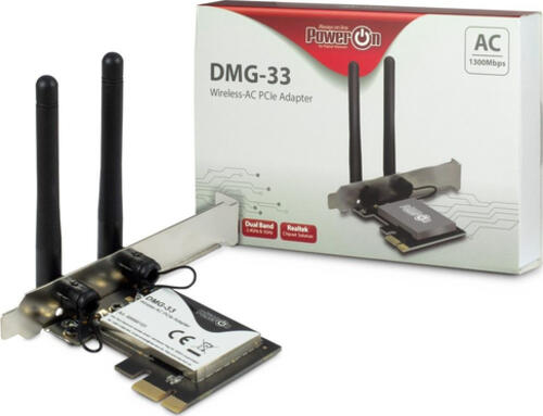 Inter-Tech Wi-Fi 5 PCIe Adapter DMG-33 3dBi Antenne 1300Mbps retail