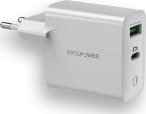 RealPower 352262 Ladegerät für Mobilgeräte Universal Weiß AC Schnellladung Drinnen