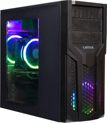 CAPTIVA Advanced Gaming I58-652 Intel Core i5 i5-10400F 16 GB DDR4-SDRAM 480 GB SSD NVIDIA GeForce RTX 3060 Ti Windows 11 Home Desktop PC Schwarz