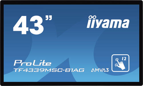 iiyama ProLite TF4339MSC-B1AG Computerbildschirm 109,2 cm (43) 1920 x 1080 Pixel Full HD LED Touchscreen Multi-Nutzer Schwarz