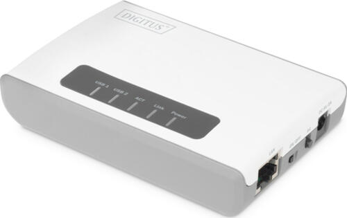Digitus 2-Port USB 2.0 Wireless Multifunction Network Server, 300 Mbps