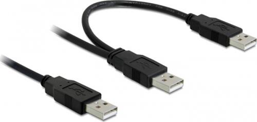 DeLOCK 82769 USB Kabel 0,7 m USB A 2 x USB A Schwarz