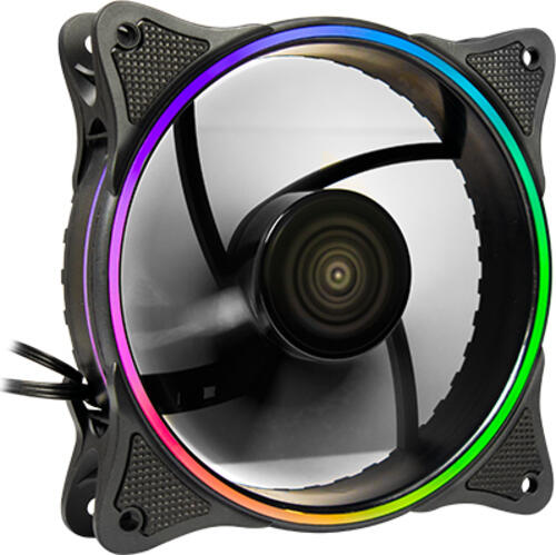 Inter-Tech RGB Zusatzlüfter schwarz für X-908/X-608 120mm, 120x120x25mm (BxHxT)