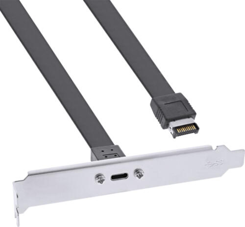 InLine PCI Slotblende, USB-C zu USB 3.2 Frontpanel Key-A intern, 0,5m