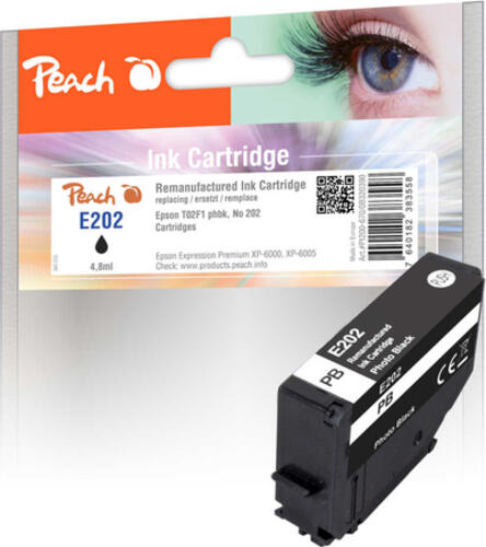 Peach PI200-670 Druckerpatrone 1 Stück(e) Kompatibel Standardertrag Foto schwarz