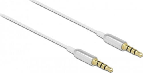 DeLOCK 66073 Audio-Kabel 0,5 m 3.5mm Silber, Weiß