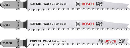 Bosch EXPERT Stichsägeblätter 3Stk Set Wood 2-side clean