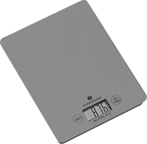 Zassenhaus Balance Grey Countertop Rectangle Electronic kitchen scale
