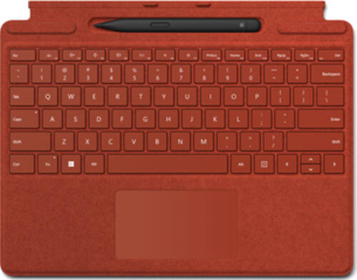Microsoft Surface Pro Signature Keyboard with Slim Pen 2 Rot Microsoft Cover port QWERTY Englisch