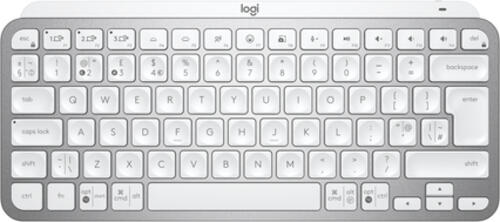 Logitech MX Keys Mini for Business Tastatur RF Wireless + Bluetooth QWERTY UK International Aluminium, Weiß