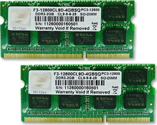 G.Skill 4GB DDR3-1600 SQ Speichermodul 2 x 2 GB 1600 MHz
