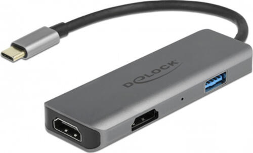 DeLOCK USB Type-C zu Dual HDMI Adapter mit 4K 60 Hz und USB Port